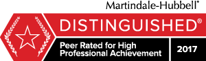 Martindale-Hubbell - Distinguished - Peer Rated for High Professional Achievement - 2017